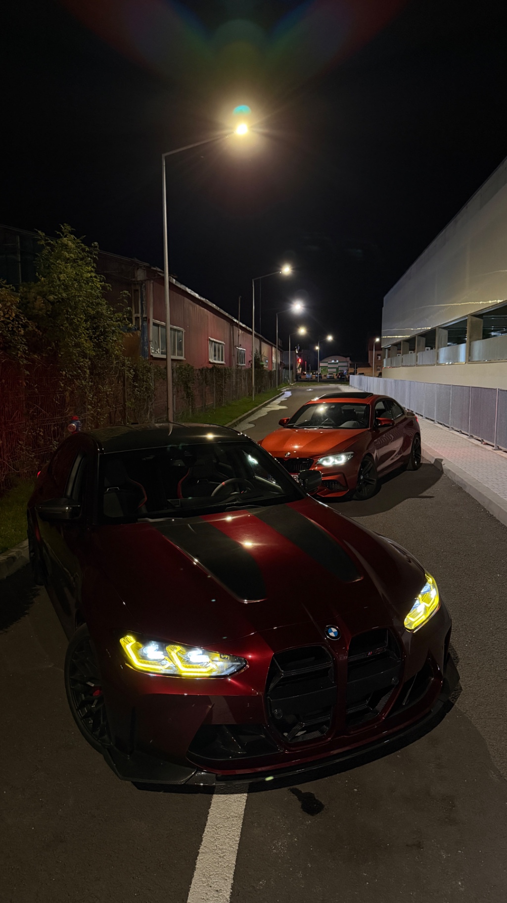 BMW M3 si M2 fata in fata, sesiune foto nocturna